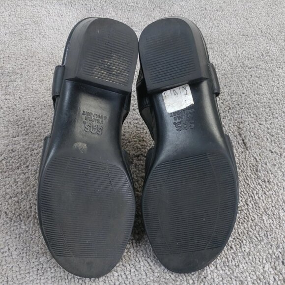 SAS Tripad Suntimer Sandals Womens Size 6.5 Comfort Shoes Black Leather - Picture 2 of 8